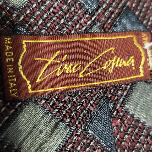 VINTAGE TINO COSMA SILK/WOOL BLEND TIE - Picture 3 of 5